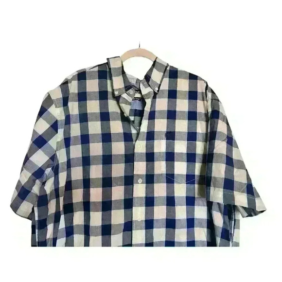 Chaps Sz 2XL Easy Care Plaid Button Down Shirt Casual Office‎ Preppy - Picture 6 of 12